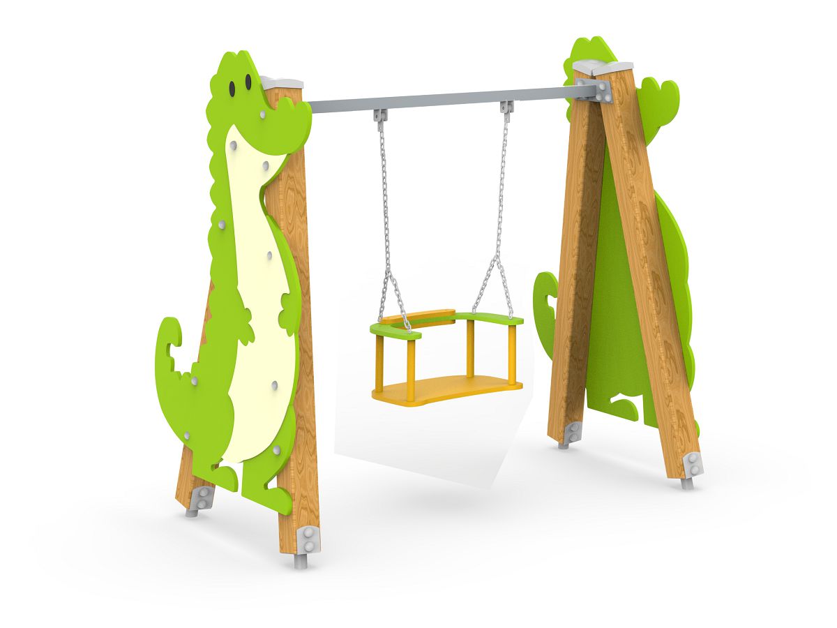 Качели на брусе «Крокодил»
